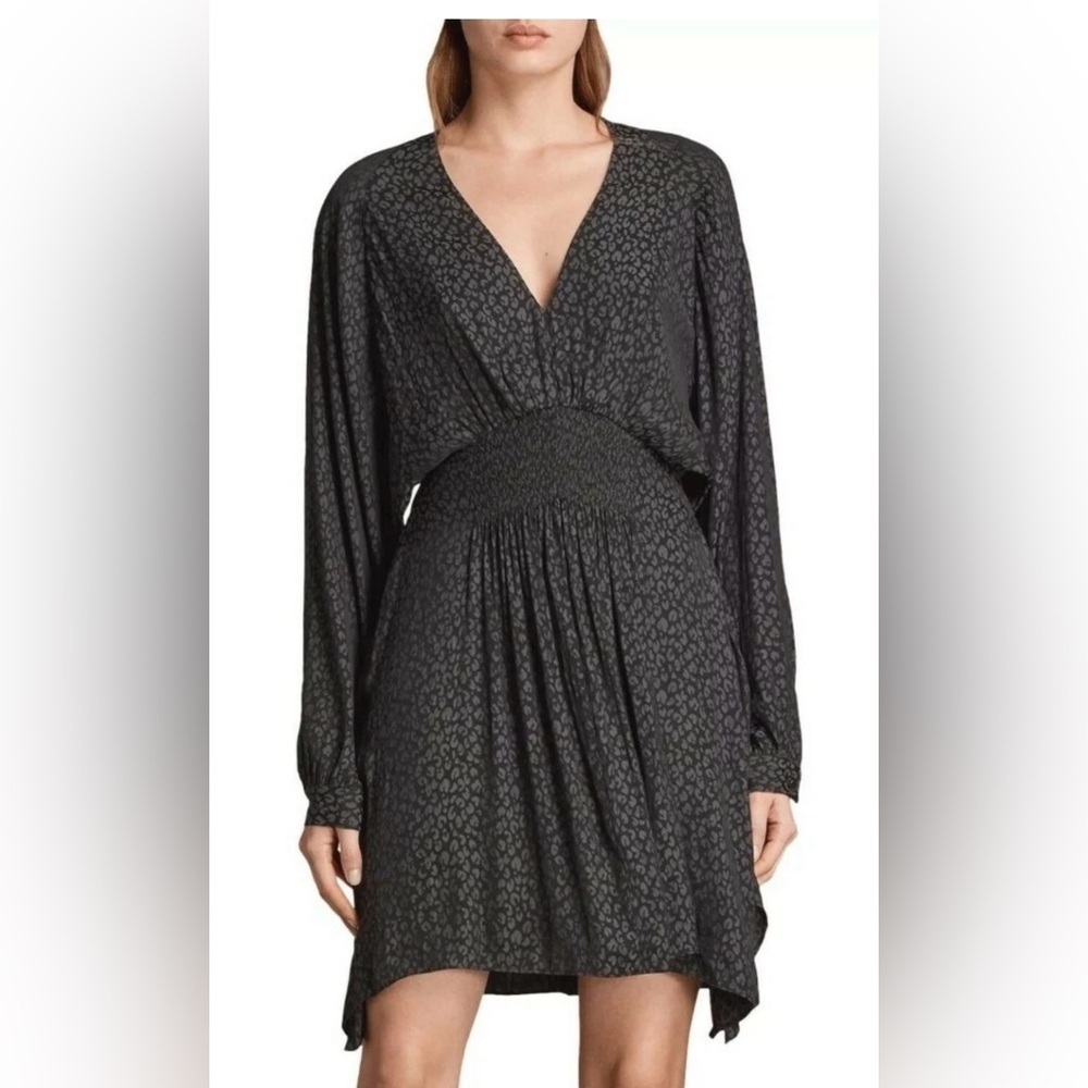 Elan Charcoal Long Sleeve lightweight Dress - size medium